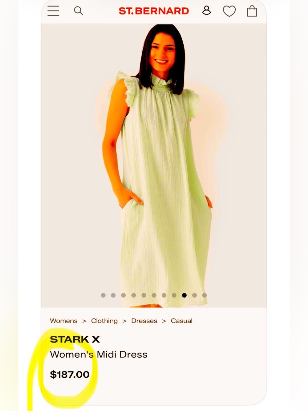 STARKx Boutique linen gauze dress women’s size XS